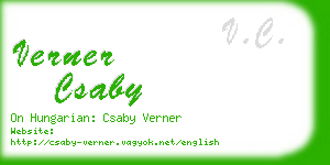 verner csaby business card